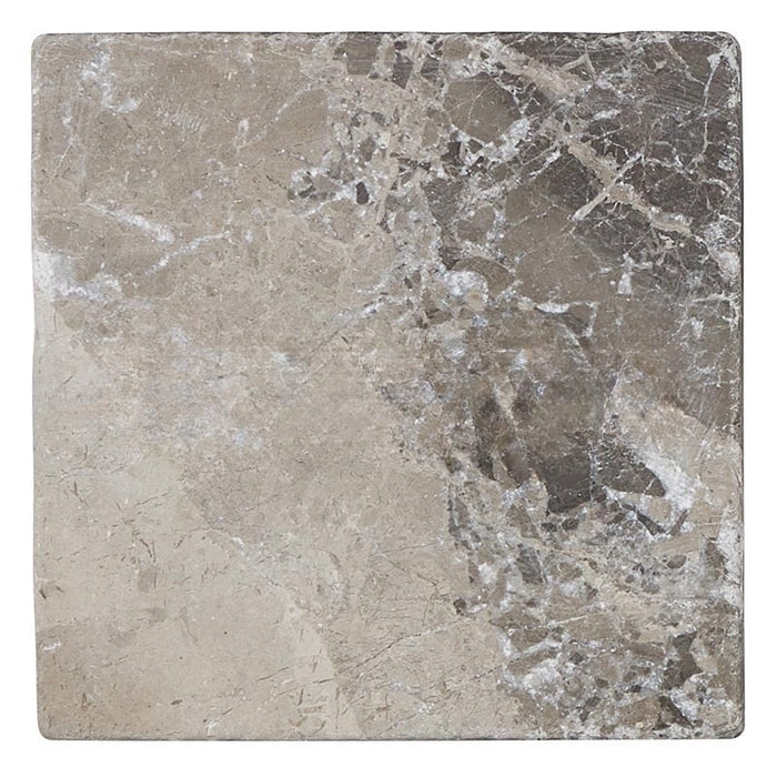 Full Tile Sample - Atlantic Gray Marble Tile - 6" x 6" x 3/8" Tumbled