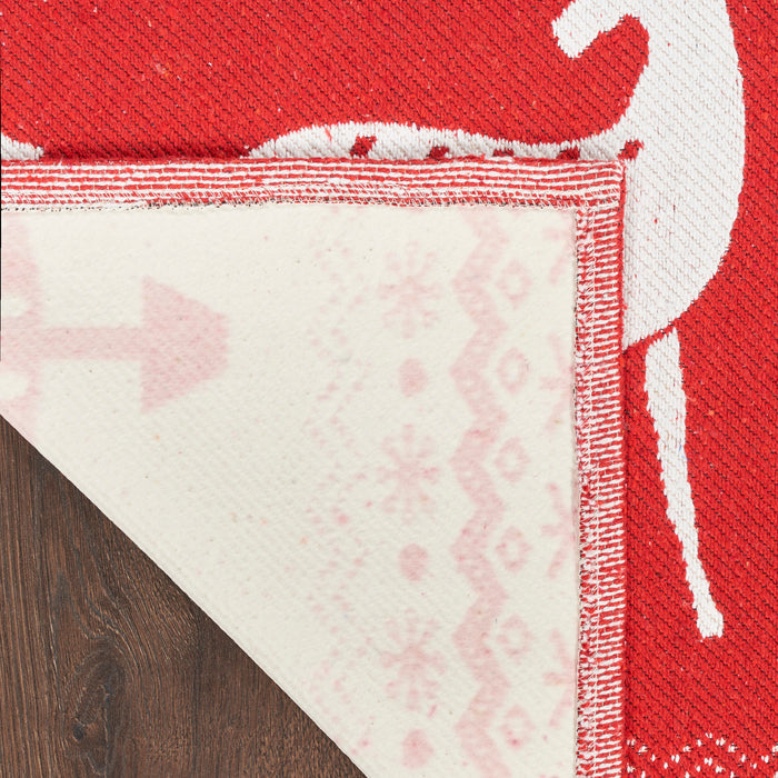 Tybee Polyester Blend Red Ivory REDIV