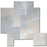 Azul Pietra Chiseled & Brushed Marble Versailles Pattern - Various Sizes x 1/2"