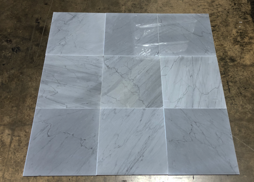 Bardiglio Imperiale Polished Marble Tile - 12" x 12" x 3/8"