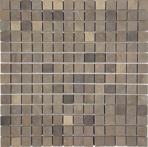 Full Sheet Sample - Pietra Antica Metropolitan Bark Deco Limestone Mosaic - 3/4" x 3/4" Honed