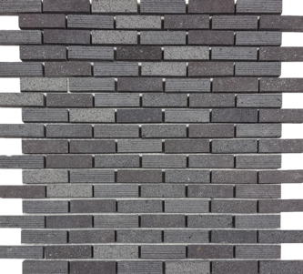 Full Sheet Sample - Pietra Antica Metropolitan Contempo Basalt Strips Brick Natural Stone Mosaic - 5/8" x 2" Multi Finish