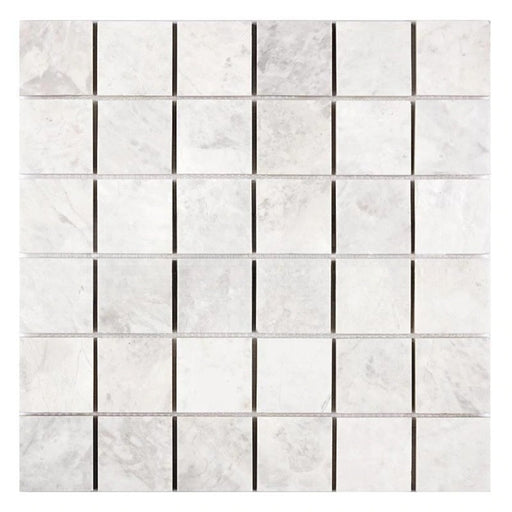 Bianco Congelato Dolomite Mosaic - 2" x 2" Leather