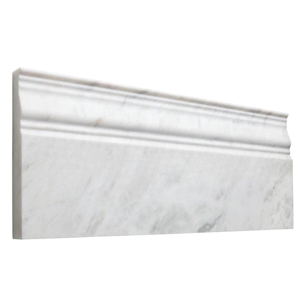 Bianco Congelato Dolomite Baseboard - 4 3/4" X 12" Leather