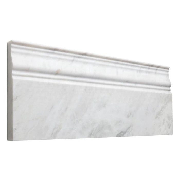 Bianco Congelato Dolomite Baseboard - 4 3/4" X 12" Leather