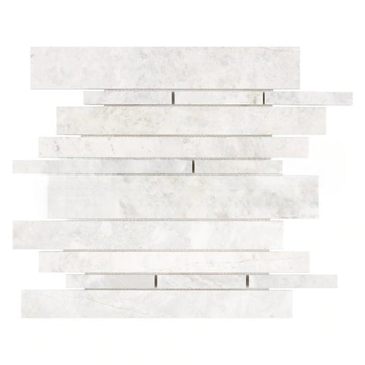 Bianco Congelato Dolomite Mosaic - Linear Leather