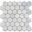 Bianco Bello Polished Marble Mosaic - 2" Hexagon