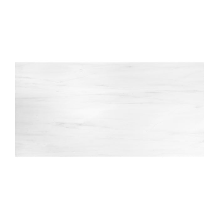 Full Tile Sample - Bianco Dolomite Marble Tile - 12" x 24" x 3/8" Honed