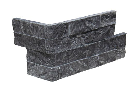 Black Hills Split Face Quartzite Ledgestone Corner - 6" x 12" x 6"