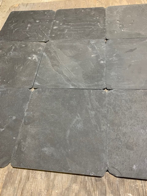 Black Tumbled Slate Tile - 12" x 12" x 3/8"