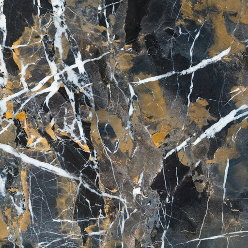 Black & Gold Marble Tile - 12" x 12" x 3/8" Polished