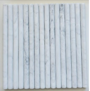 Blanco Marble Mosaic - 3/4" x 12" Flutted Honed