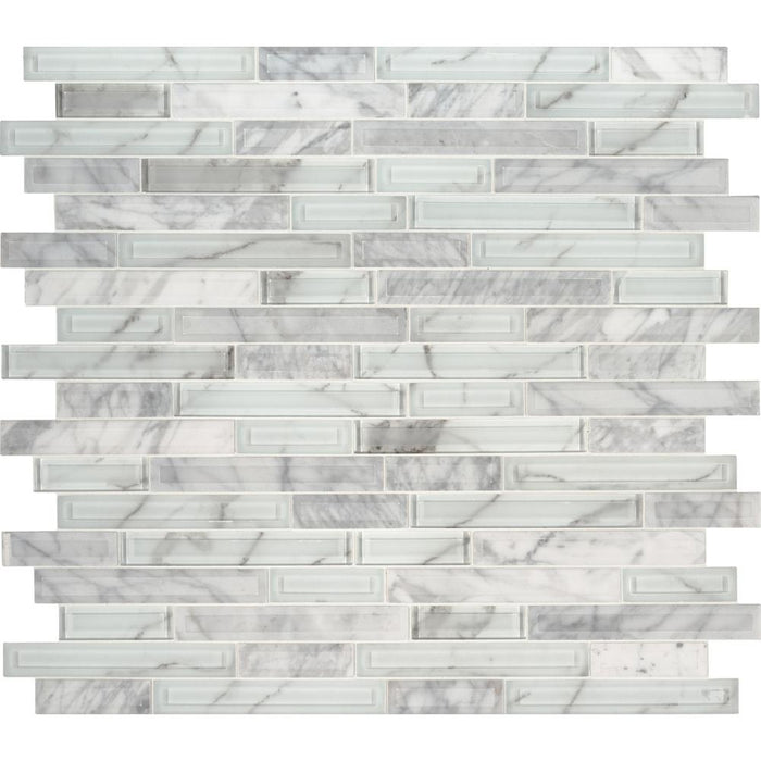 Decorative Blends Glass & Stone Blocki Blanco SMOT-SGLSIL-BLOBLA8MM