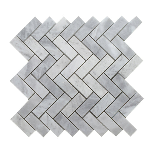 Blue De Argentino Polished Marble Mosaic - 1" x 2 1/2" Herringbone