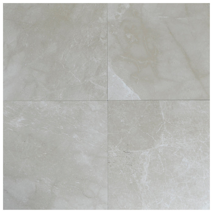 Full Tile Sample - Botticino B Marble Tile - 24" x 24" x 1/2" Honed