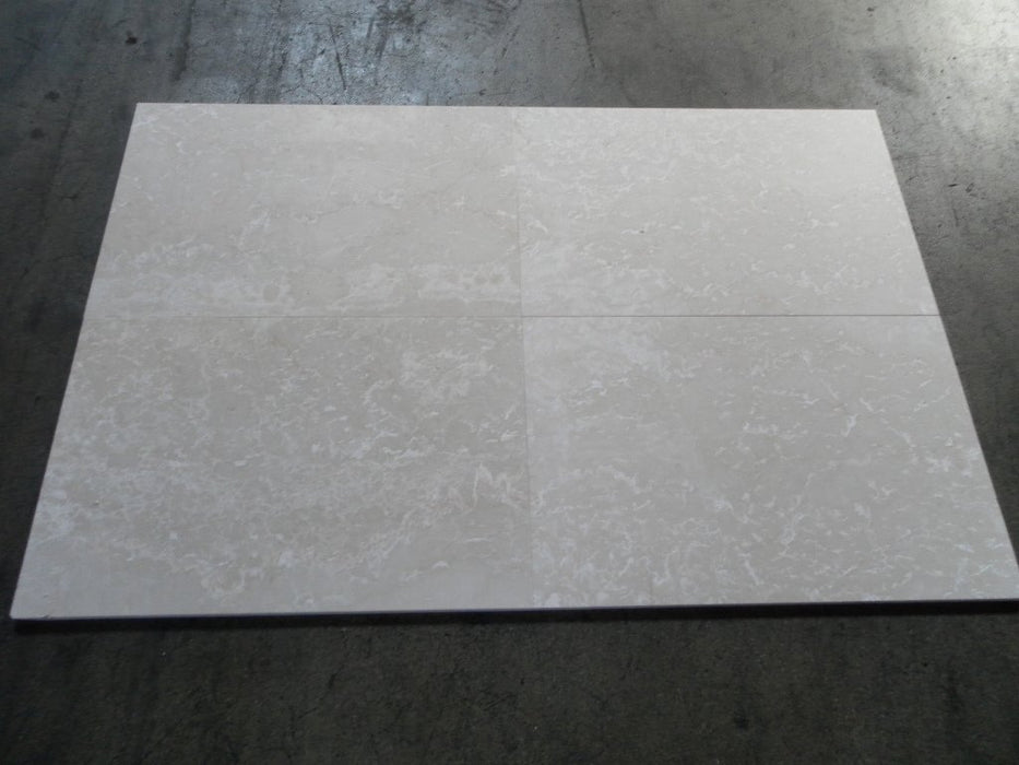 Honed Botticino Classico Marble Tile - 12" x 18" x 3/8" 