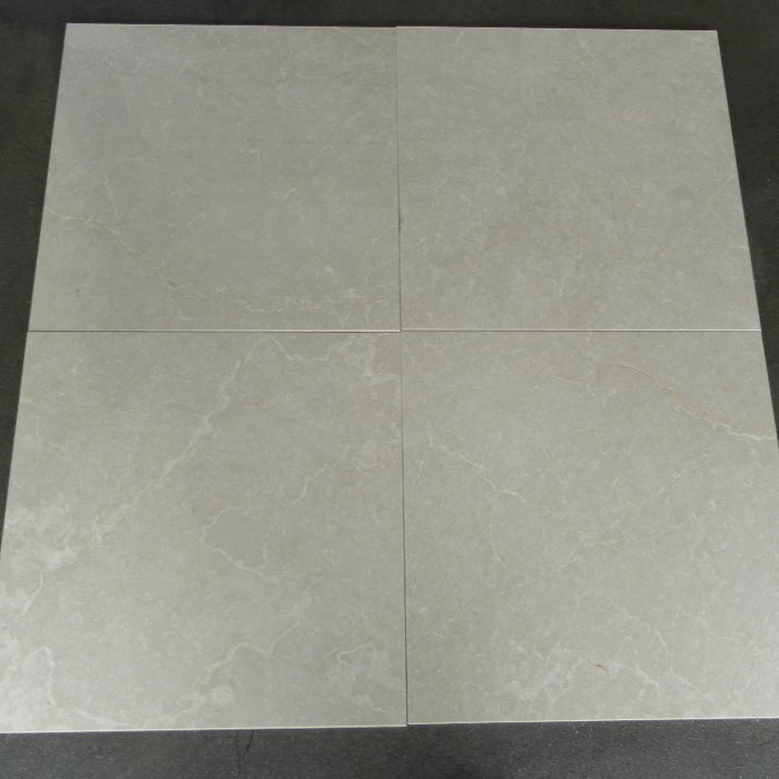 Polished Botticino Fiorito Marble Tile - 12" x 12" x 3/8" 