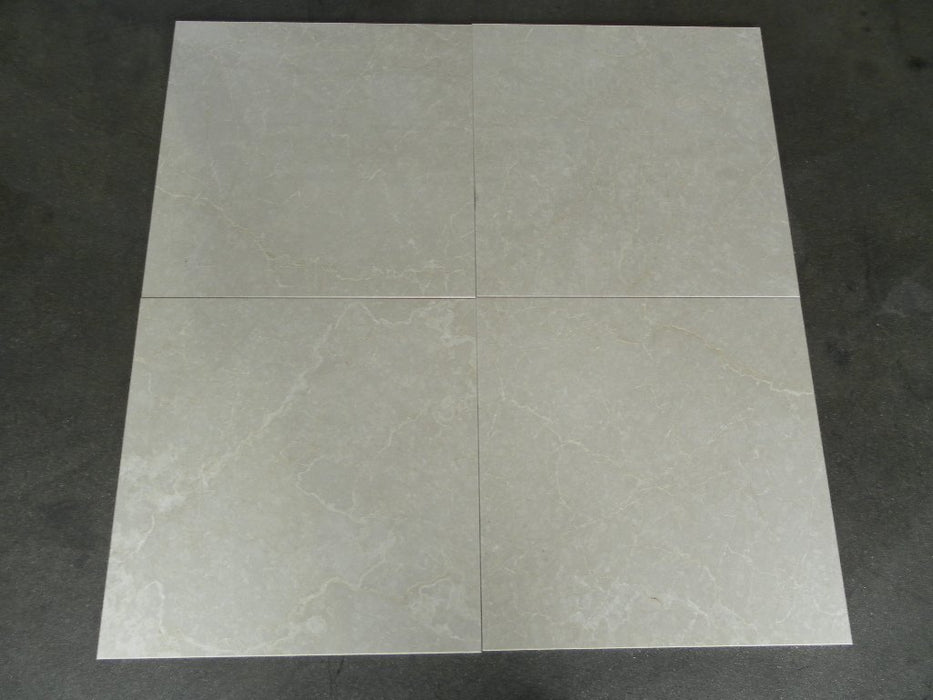 Polished Botticino Fiorito Marble Tile - 12" x 12" x 3/8" 
