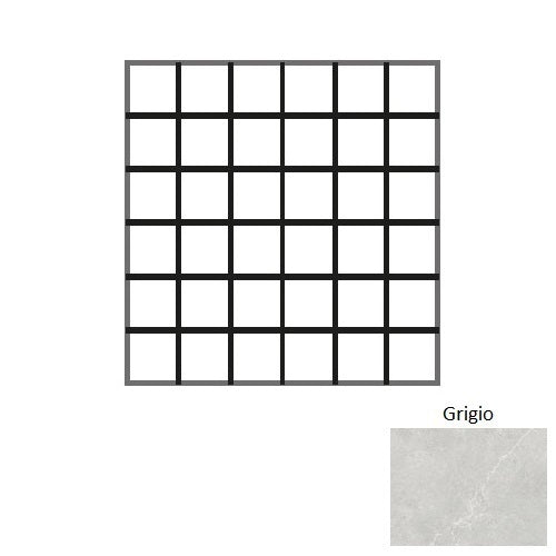 Capri Brera Grigio Porcelain Mosaic - Matte