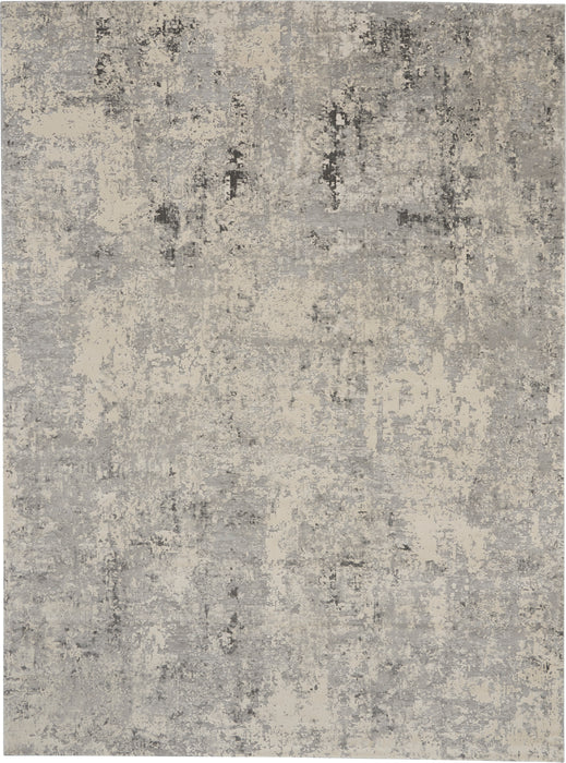 Tile Rug Texture Nourison Rustic Textures RUS07 Grey / Beige 8 Ft x 11 Ft Area Rug ...
