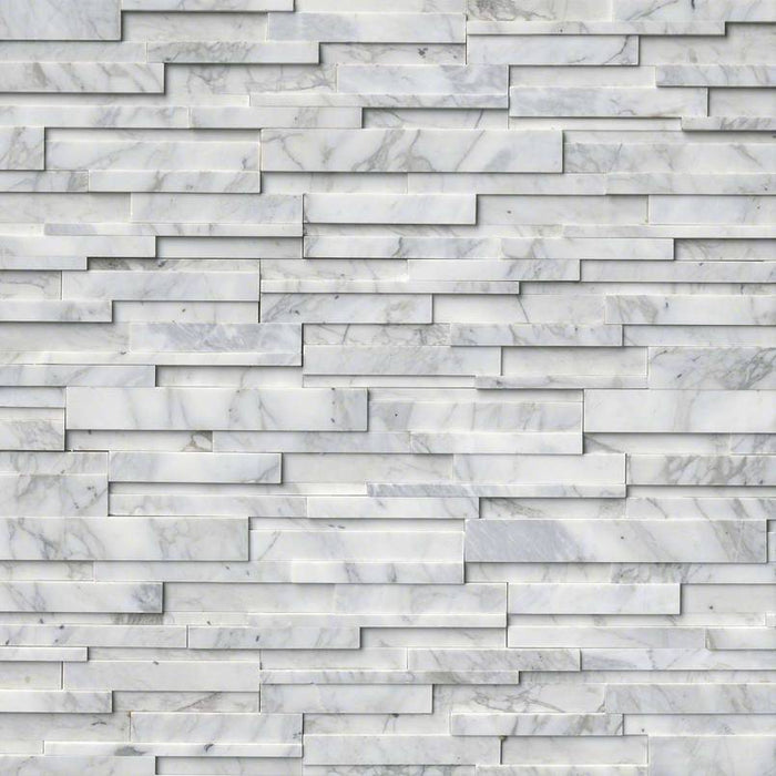 RockMount Stacked Stone Panel Calacatta Cressa 3D LPNLMCALCRE624-3DH