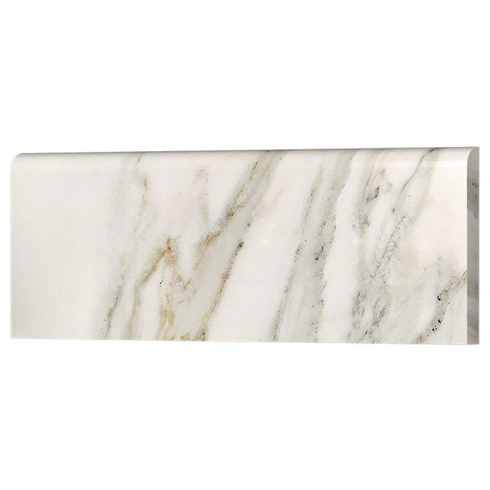 Calacatta Gold Long Side Single Edge Bullnosed Marble Tile Marble Tile - Polished