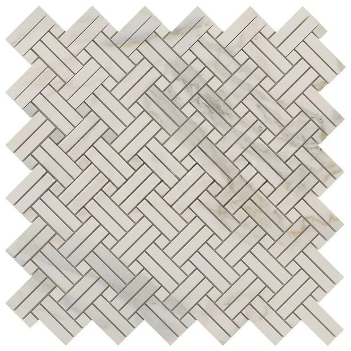 Calacatta Gold Marble Mosaic - Stanza with Calacatta Gold Dots Honed