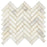 Calacatta Oliva Marble Mosaic - 1" x 3" Herringbone