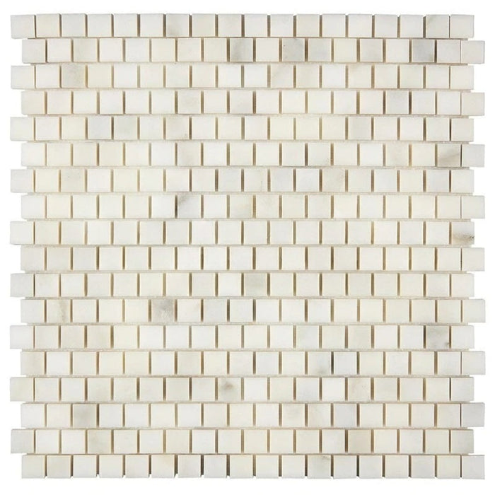 Calacatta Oliva Marble Mosaic - 5/8" x 5/8" Staggered
