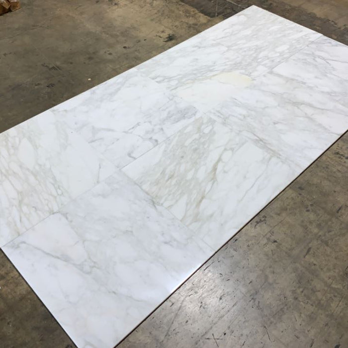 Calacatta Caldia Polished Marble Tile - 24" x 24" x 3/8"