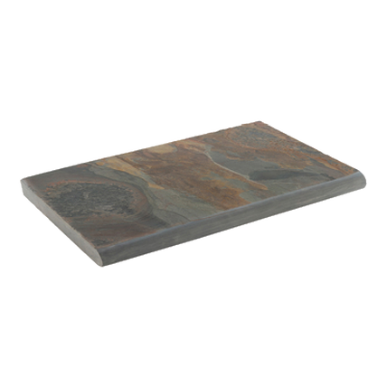 California Gold Natural Cleft Slate Bullnose - 14" x 24" x +/- 2"