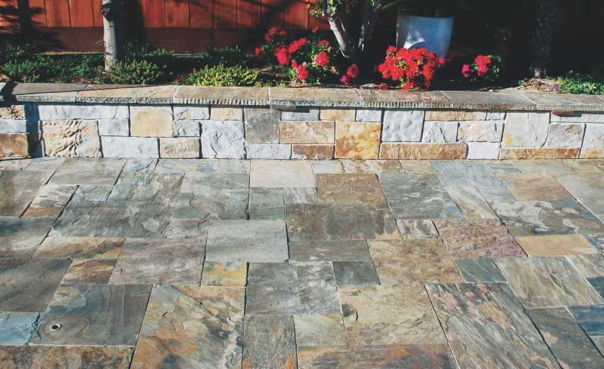 California Gold Natural Cleft Slate Paver - 8" x 8"