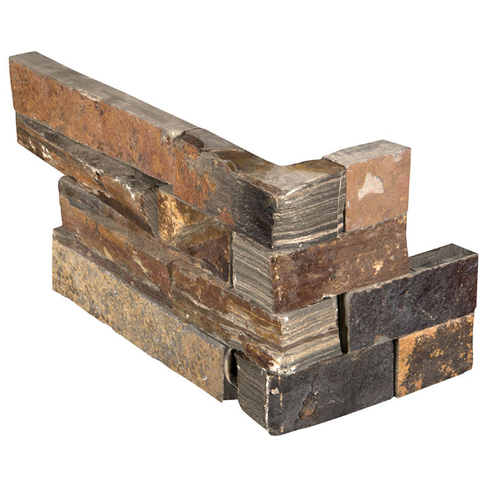 RockMount Stacked Stone Panel California Gold LPNLSCALGLD618COR