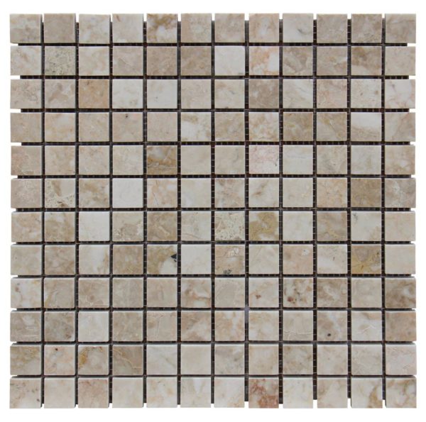 Cappuccino Polished Marble Mosaic - 1" x 1"