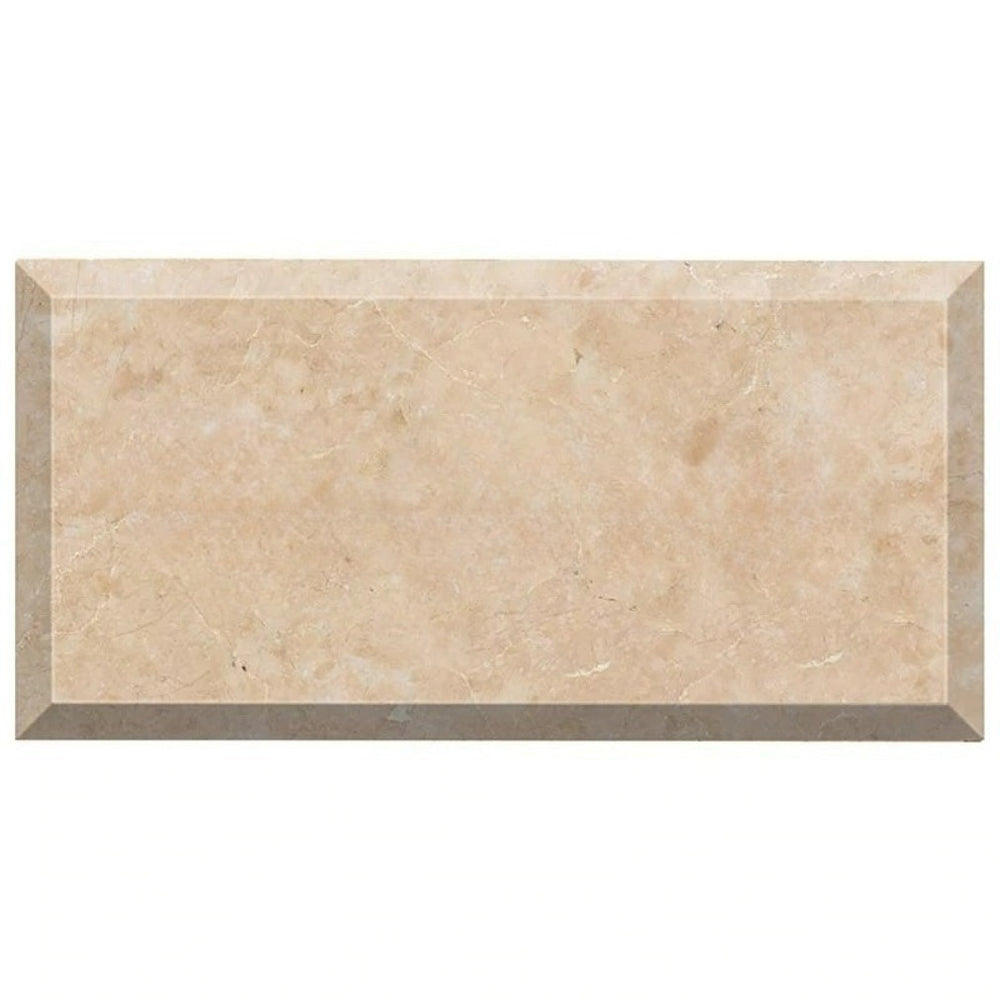 Cappuccino Beveled Marble Tile - Polished