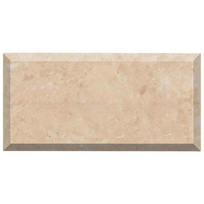 Full Tile Sample - Cappuccino Beveled Marble Tile - 3" x 6" x 3/8" Polished