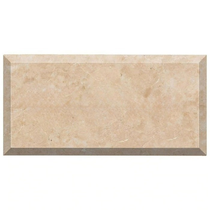 Cappuccino Beveled Marble Tile - Polished