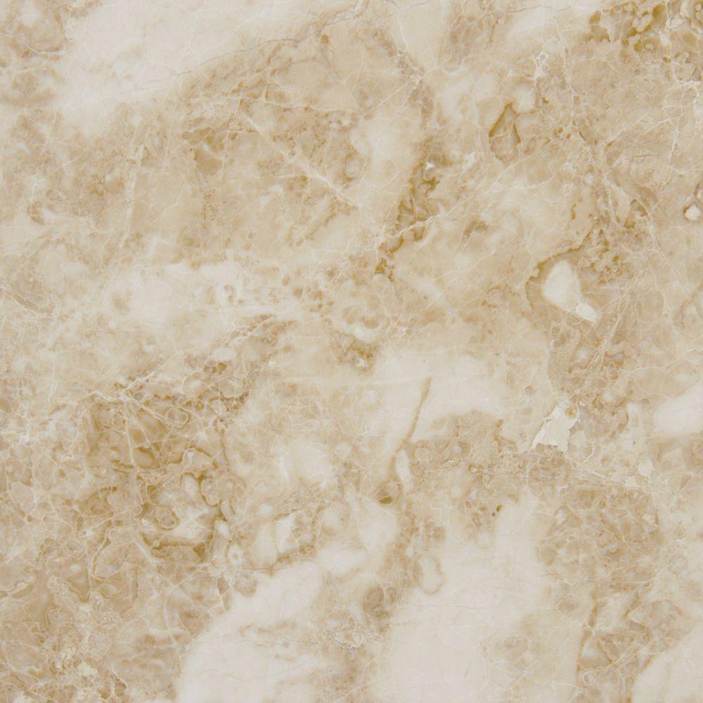 Full Tile Sample - Crema Cappuccino Marble Tile - 18" x 18" x 1/2" Polished