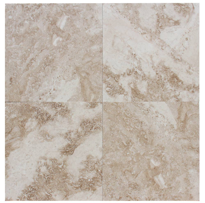 Cappuccino Polished Marble Tile - 12" x 12" x 3/8"
