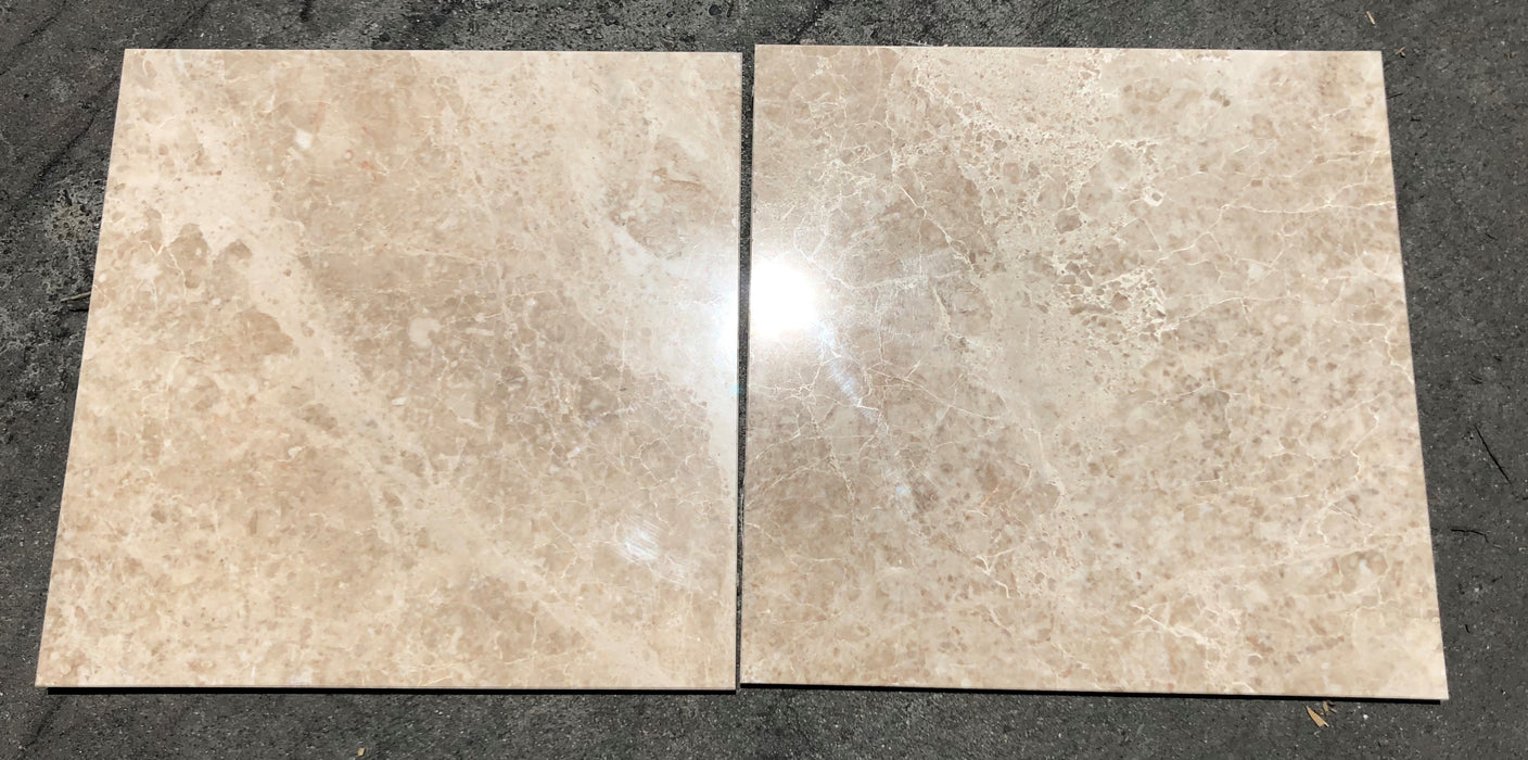 Cappuccino Marble Tile - 18" x 18" x 1/2" Polished