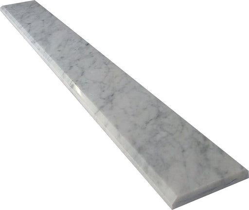 White Carrara Polished Marble Threshold - 6" x 72"