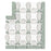 White Carrara Marble Border - Flower Border Corner with Ming Green Dots Honed