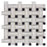 White Carrara Marble Mosaic - Triple Weave with Black