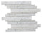 White Carrara Honed Marble Mosaic - Linear