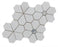 White Carrara Waterjet Sofitel Polished Marble Mosaic - Flower