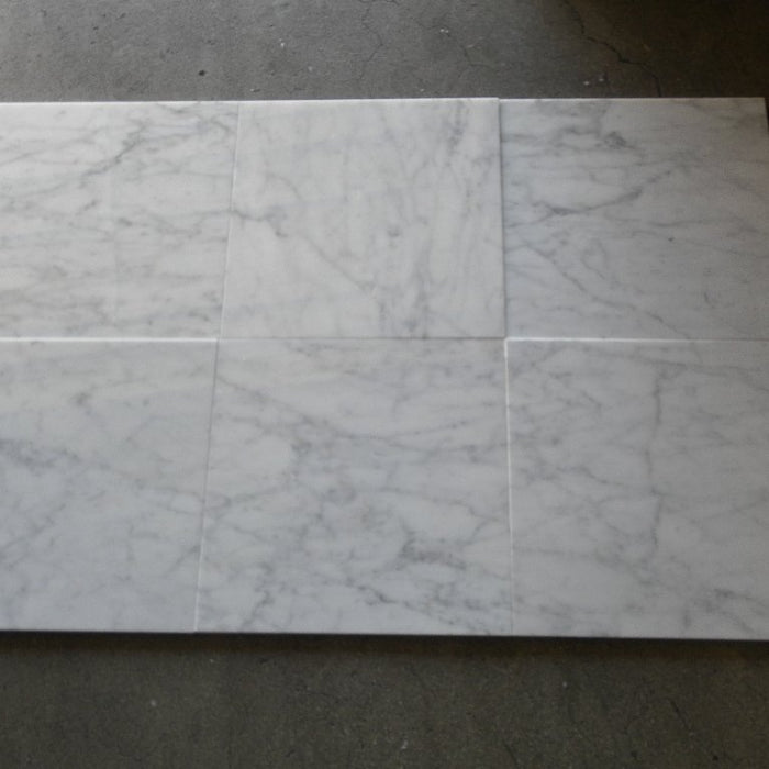 Carrara Venatino Marble Tile - 12" x 12" x 3/8"