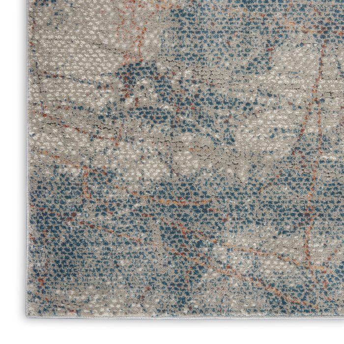 Rustic Textures Light Grey / Blue LGYBL Synthetic Fibers