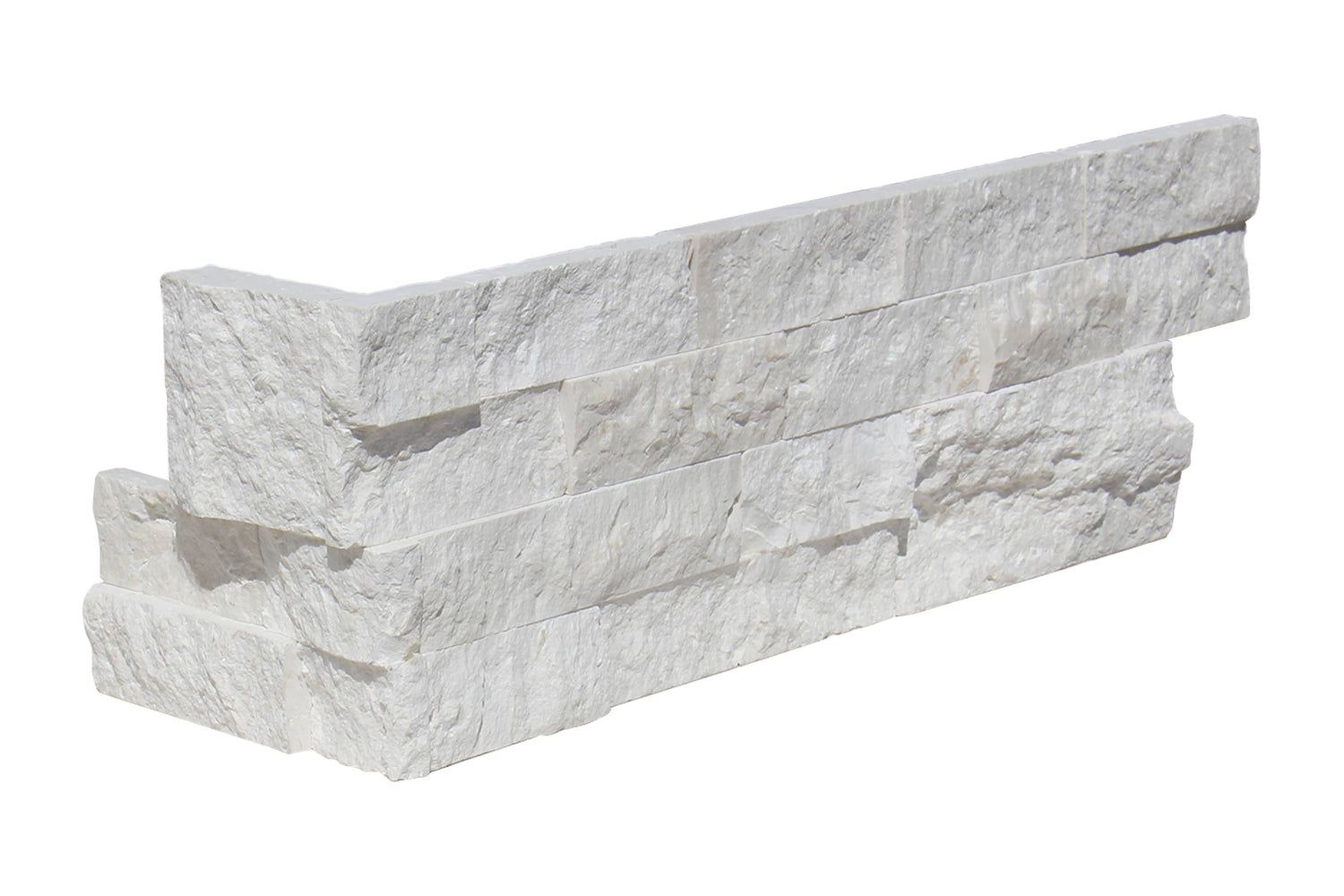 Champagne Split Face Limestone Ledgestone Corner - 6" x 18" x 6"