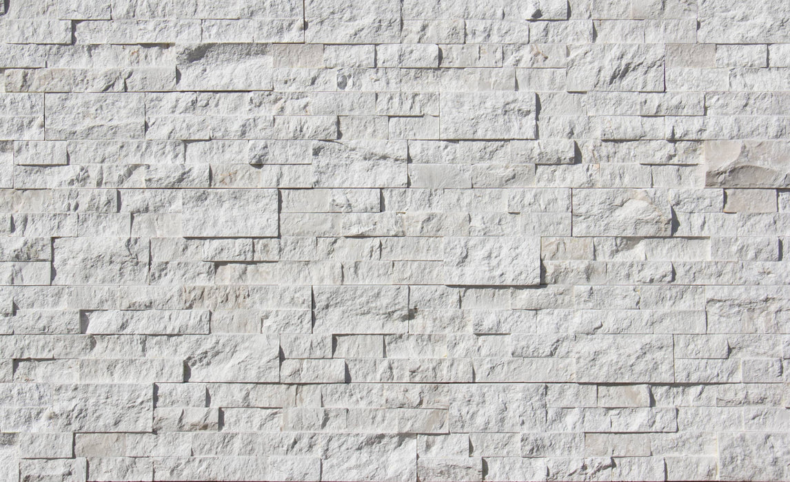 Full Ledger Sample - Champagne Limestone Ledgestone - 6" x 24" Split Face