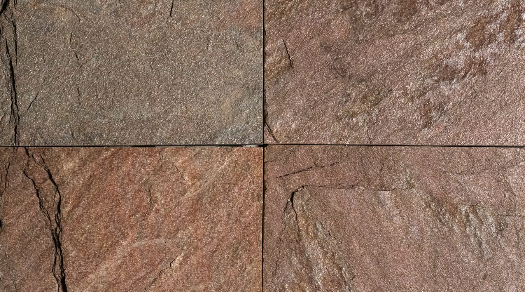 Copper Slate Tile - 12" x 12" x 3/8" Natural Cleft Face, Gauged Back